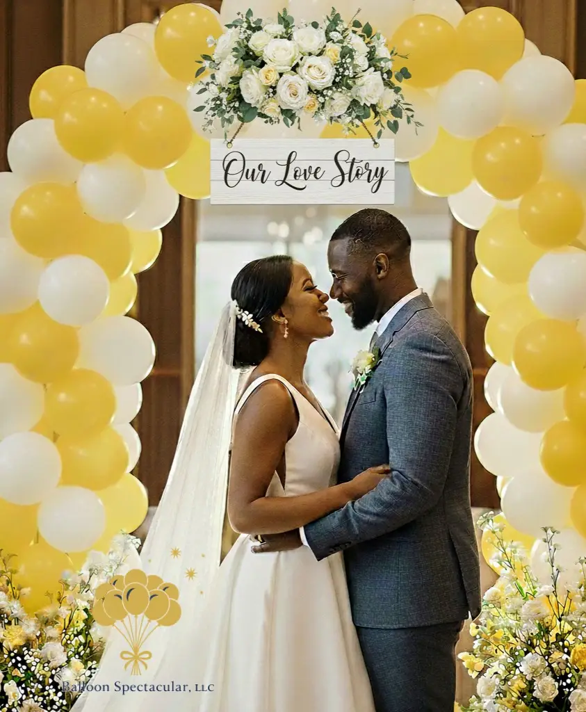 yellow arch wedding