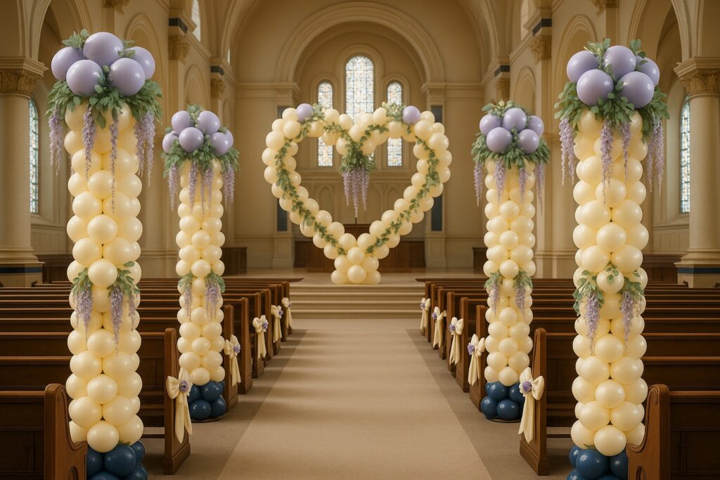 cream and lavender heart