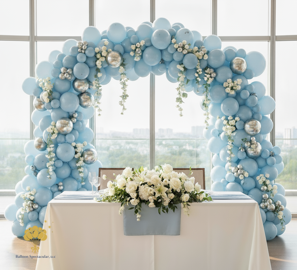 light blue arch