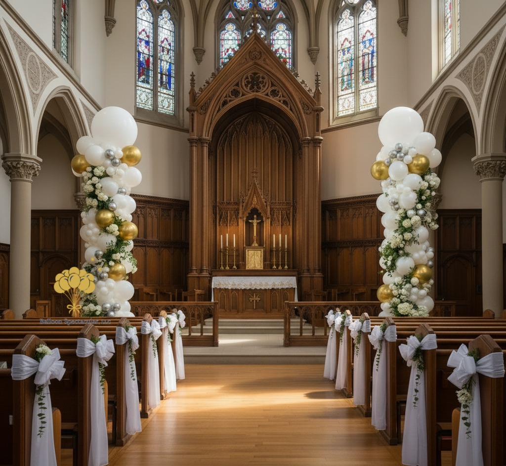 tall columns wedding