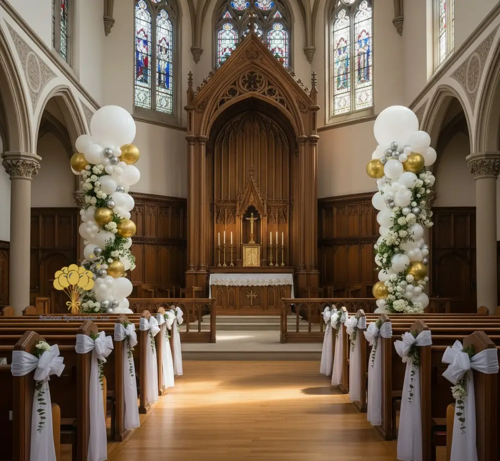 tall columns wedding