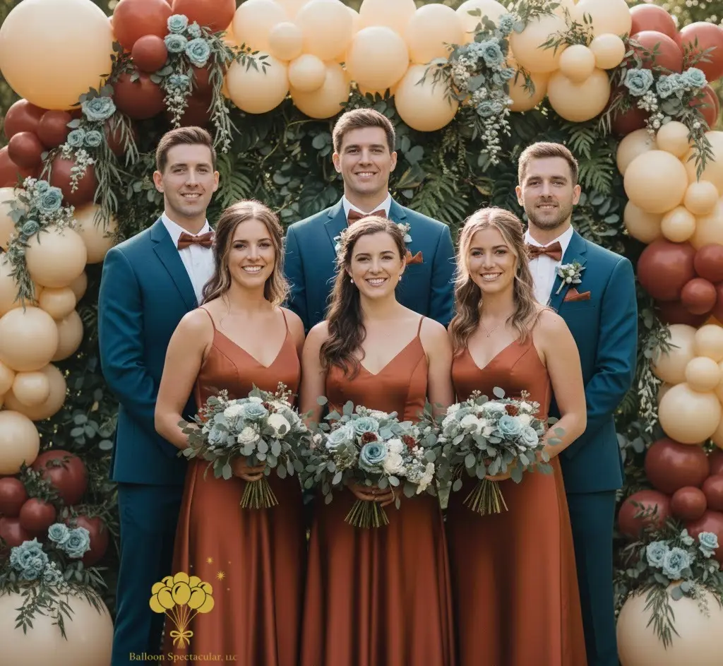 rust and teal wedding